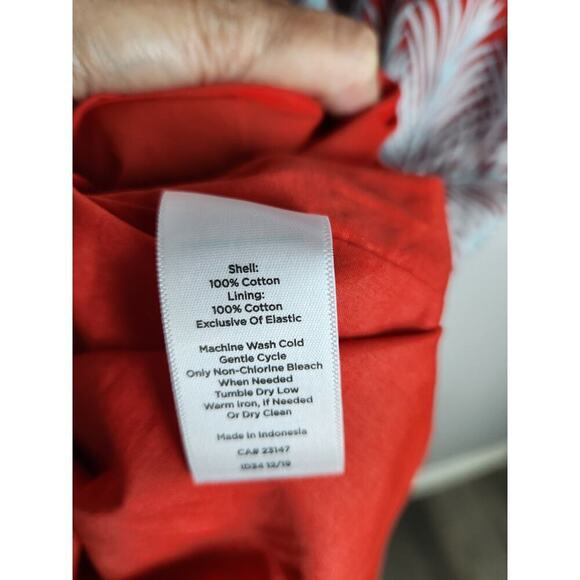 Talbots Oasis Palm Voile Fit and Flare Dress sz 12 lined resort vacation nwt - Picture 9 of 12